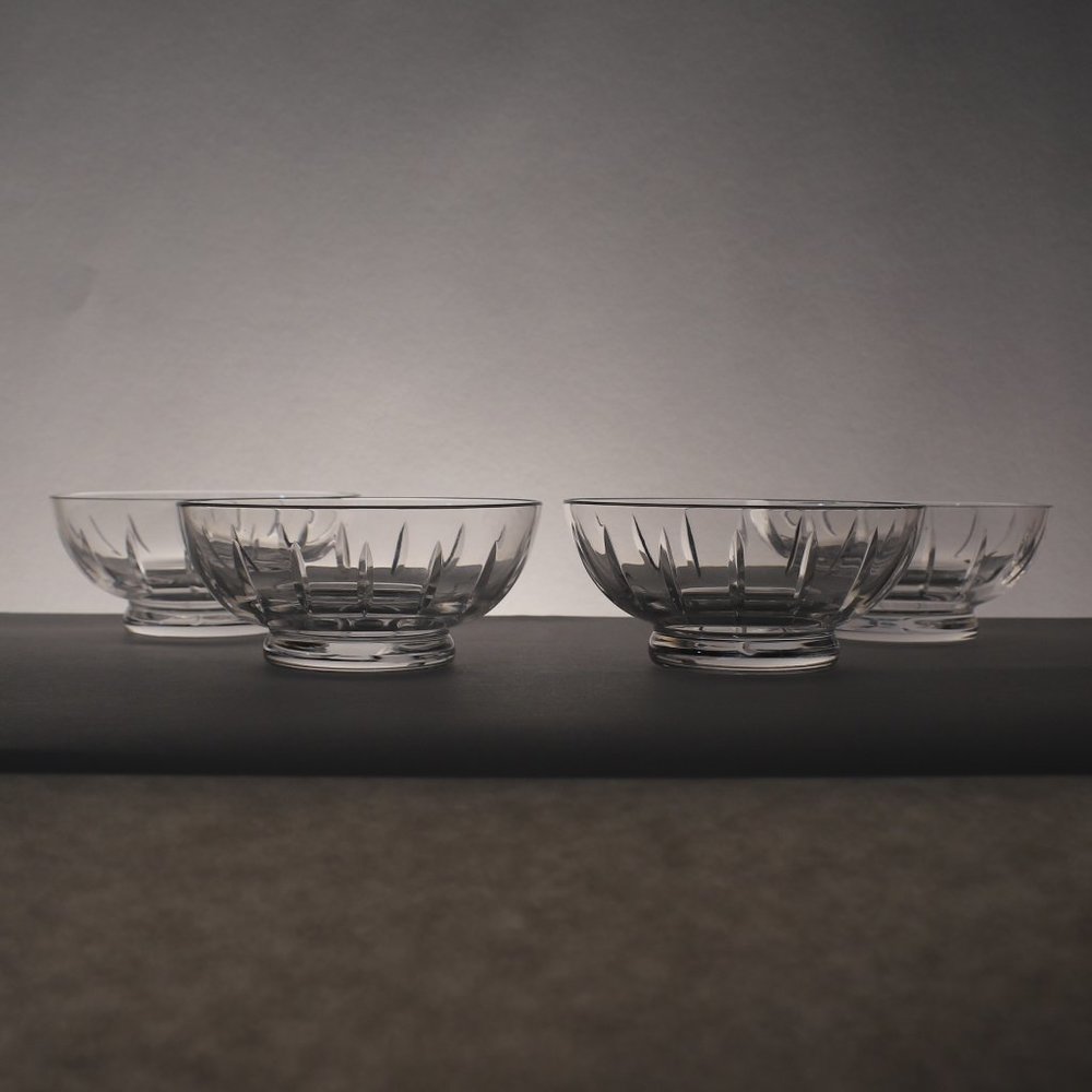 Vintage Wedgwood Crystal Footed Bowls Set of 4
